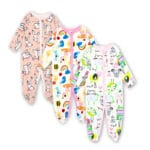 3 PCS  100% Cotton Baby Romper Long Sleeves Baby Pajamas Cartoon Printed Newborn Baby Girls Boys Clothes Baby Romper - Image 5