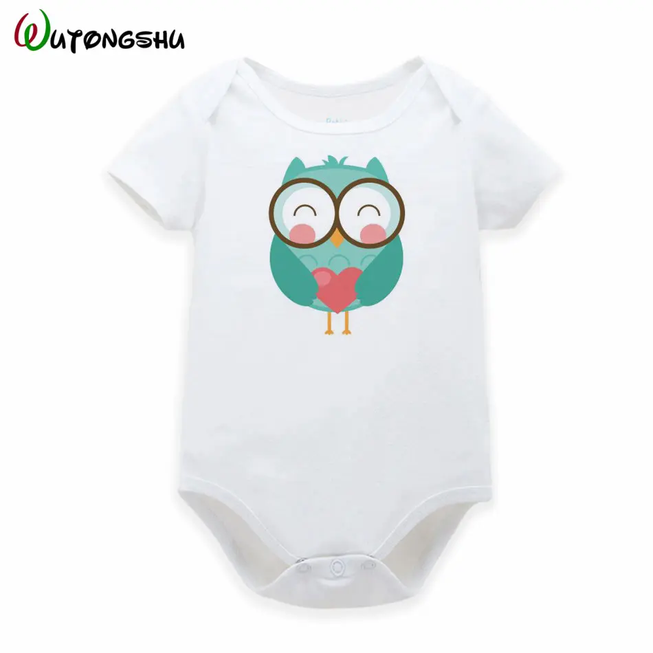 3 Pieces/lot Fantasia Baby Bodysuit Animal Owl Infant Jumpsuit Overall Short Sleeve Body Suit Baby Clothing Set Summer Cotton - Image 4