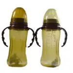330ml PP Wide Mouth Baby Infant Kids Automatic Pipette Straw Pacifier Nipple Feeding Milk Bottle w/ Non slip Handle & Cup Cover