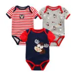 3PCS Kiddiezoom Brand Baby Bodysuits Cotton Baby Girls Boy Clothing Short Sleeves O-Neck Newborn Baby Clothes - Image 2