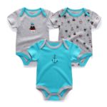 3PCS Kiddiezoom Brand Baby Bodysuits Cotton Baby Girls Boy Clothing Short Sleeves O-Neck Newborn Baby Clothes - Image 3