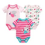 3PCS Kiddiezoom Brand Baby Bodysuits Cotton Baby Girls Boy Clothing Short Sleeves O-Neck Newborn Baby Clothes - Image 4