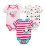 3PCS Kiddiezoom Brand Baby Bodysuits Cotton Baby Girls Boy Clothing Short Sleeves O-Neck Newborn Baby Clothes - Image 4