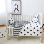 Contrasting Crosses 3 Piece baby Bedding Set
