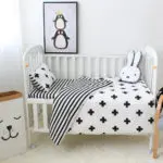 Contrasting Crosses 3 Piece baby Bedding Set