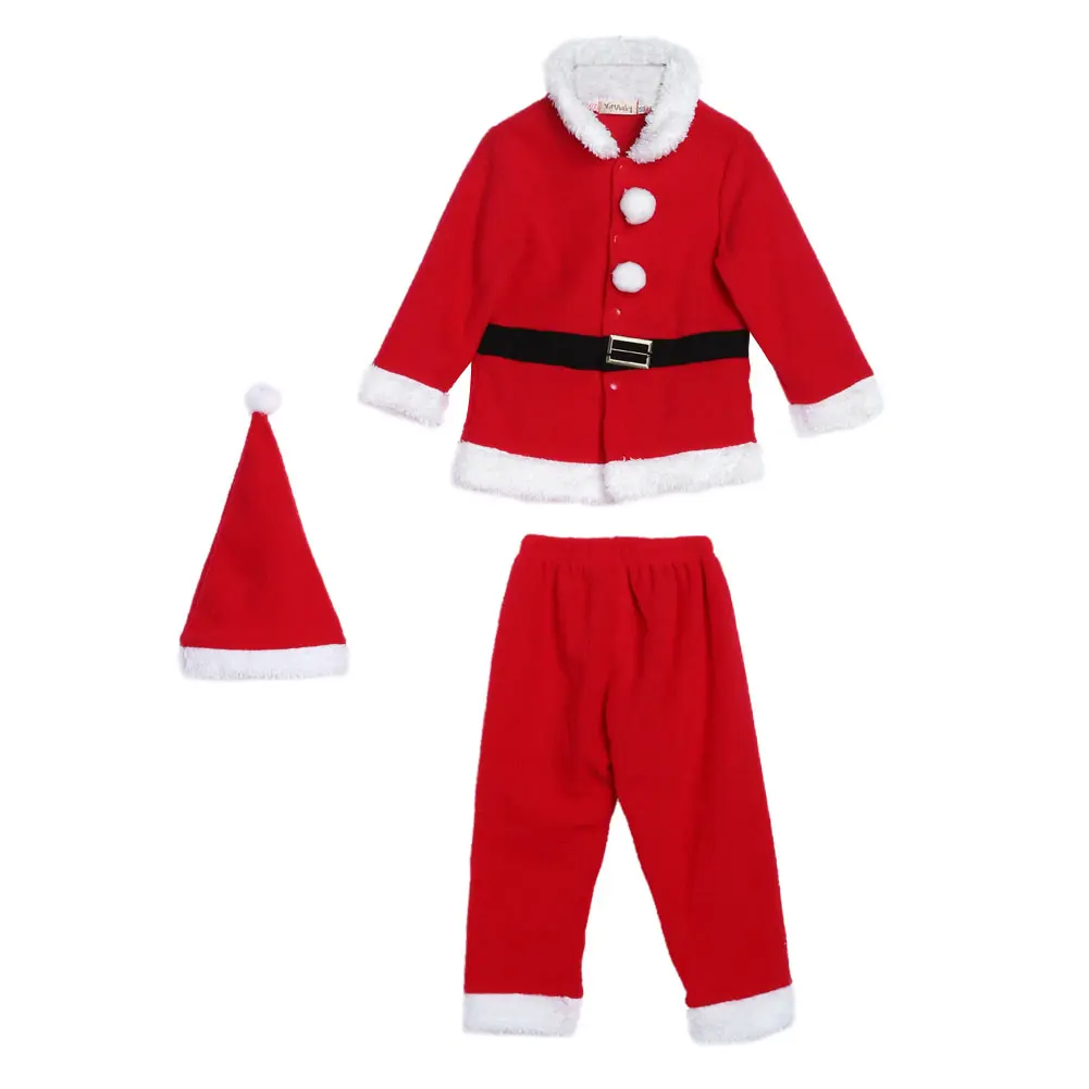 3pcs Christmas Baby Clothes Set New Year's Costumes for Boys Baby Things Santa Claus Winter Clothes Long Sleeve+Hat Suits - Image 2