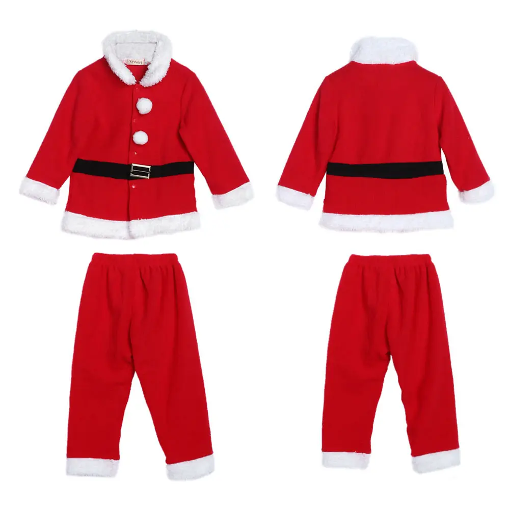 3pcs Christmas Baby Clothes Set New Year's Costumes for Boys Baby Things Santa Claus Winter Clothes Long Sleeve+Hat Suits - Image 3