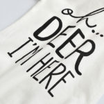 4 pcs Newborn Baby Baby Boys Girls Clothing Deer Short Sleeve White Bodysuit Tops + Trousers + Headband + Cap Toddler Outfit Set - Image 2