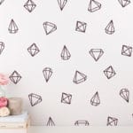 48 Diamond Decals Geometric Wall Decals Princess Girl Bedroom Wall Art Stickers Baby Wall Decals Removable Vinyl Cute Prism J998 - Image 2