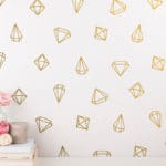 48 Diamond Decals Geometric Wall Decals Princess Girl Bedroom Wall Art Stickers Baby Wall Decals Removable Vinyl Cute Prism J998