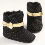 5 Colors Fashion Sweet Winter Newborn Girl Princess First Walkers Super Warm Bow Shoes Crib Bebe Snow Soft Soled Baby Boots - Image 2