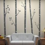 5 Large Birch Trees With Branches Wall Stickers for Kids Room Removable Vinyl Wall Art Baby Nursery Wall Decals Quotes J641B - Image 2