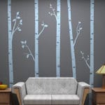 5 Large Birch Trees With Branches Wall Stickers for Kids Room Removable Vinyl Wall Art Baby Nursery Wall Decals Quotes J641B - Image 4