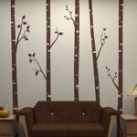 5 Large Birch Trees With Branches Wall Stickers for Kids Room Removable Vinyl Wall Art Baby Nursery Wall Decals Quotes J641B - Image 5