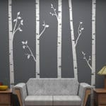 5 Large Birch Trees With Branches Wall Stickers for Kids Room Removable Vinyl Wall Art Baby Nursery Wall Decals Quotes J641B - Image 6