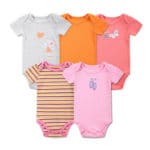 5 Pieces/lot Baby Girl Clothes Baby Bodysuit Infant Jumpsuit Overall Short Sleeve Body Suit Baby Clothing Set Summer Cotton - Image 3