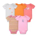 5 Pieces/lot Baby Girl Clothes Baby Bodysuit Infant Jumpsuit Overall Short Sleeve Body Suit Baby Clothing Set Summer Cotton - Image 3