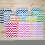 500pcs Party Favor Bag Boy Light Blue and Girl Light Pink Polka Dot Chevron Paper Favor Bags Gender Reveal Baby Shower Favor - Image 2