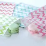 500pcs Party Favor Bag Boy Light Blue and Girl Light Pink Polka Dot Chevron Paper Favor Bags Gender Reveal Baby Shower Favor - Image 4