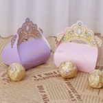 50Pcs Crown Candy Boxes Bags for Wedding Birthday Party Baby Shower Favor Gift #H062731#