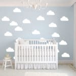 50Pcs/set  White Clouds Wall Stickers Removable DIY Vinyl Baby Wall Art Decal Mural For Kids Room Nursery Wallpaper D367