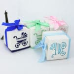 50pcs Baby Carriage Candy Box Wedding Laser Cut Candy Box with ribbon Baby Shower Favors Sugar Box Baptism Party Gifts - Image 3