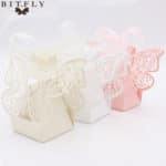 50pcs Candy Box Wedding Gift Bag paper Butterfly Decorations for Wedding baby shower birthday Guests Favors Event Party Supplies