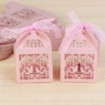 50pcs Hollow Bird Style Love Heart Party Wedding Hollow Carriage Baby Shower Favors Gifts Candy Boxes