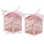 50pcs Hollow Bird Style Love Heart Party Wedding Hollow Carriage Baby Shower Favors Gifts Candy Boxes - Image 3