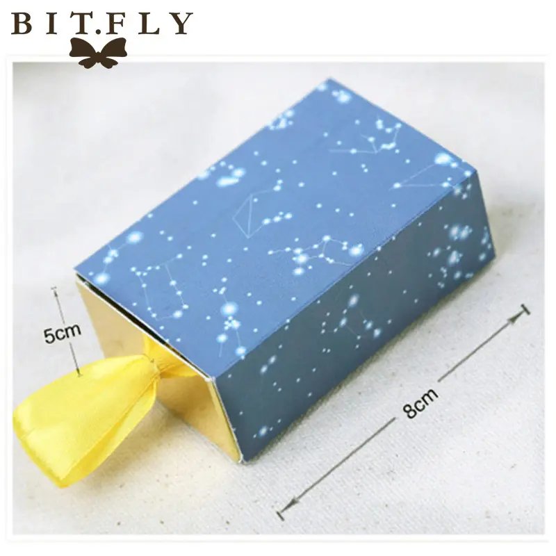 50pcs Kraft DIY Drawer shape paper candy box Starry Sky chocolate Gifts Bag Wedding party birthday decoration baby shower Favors - Image 5