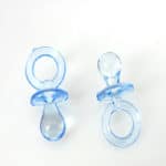 50pcs Small Diamond Cut Pacifiers Bead Baby Shower Favors Blue Pink For Party Table Game Decorations 11 x 23mm - Image 3