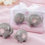 50pcs/lot(25boxes) Baby souvenirs Little Elephant Salt and Pepper Shaker Baby shower Gift For Baby Birthday Decoration Favors