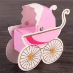 50pcs/lot Laser Cut Wedding Candy Box Stroller Shape Party Wedding Baby Shower Favor Paper Gift Boxes Event & Party Supplies - Image 2