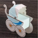 50pcs/lot Laser Cut Wedding Candy Box Stroller Shape Party Wedding Baby Shower Favor Paper Gift Boxes Event & Party Supplies - Image 4