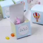 50pcs/lot "Up, Up and Away" Hot Air Balloon Candy Box Christening Baby Shower favor chocolate boxes Wedding Favors And Gift - Image 3