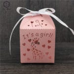 50pcs party decoration wedding box gift lion and giraffe laser cut candy box just married wedding favor box baby shower favors - Image 3