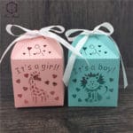50pcs party decoration wedding box gift lion and giraffe laser cut candy box just married wedding favor box baby shower favors - Image 6