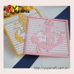 50sets Latest good quality various colors laser cut baby shower invitation card