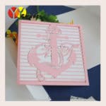 50sets Latest good quality various colors laser cut baby shower invitation card - Image 3