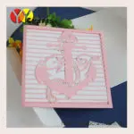 50sets Latest good quality various colors laser cut baby shower invitation card - Image 3