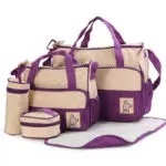 5PCS/Set Women Messenger Bags Multifunction Backpack Diaper Bag Outdoor Women Bag Fashion Design Momy Baby Bags High Quality - Image 2