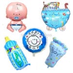 5pcs Baby Shower Decorations Aluminium Foil Balloons Lovely Baby Shower Air Balls Kids Birthday Party Decorations Supplies - Image 4