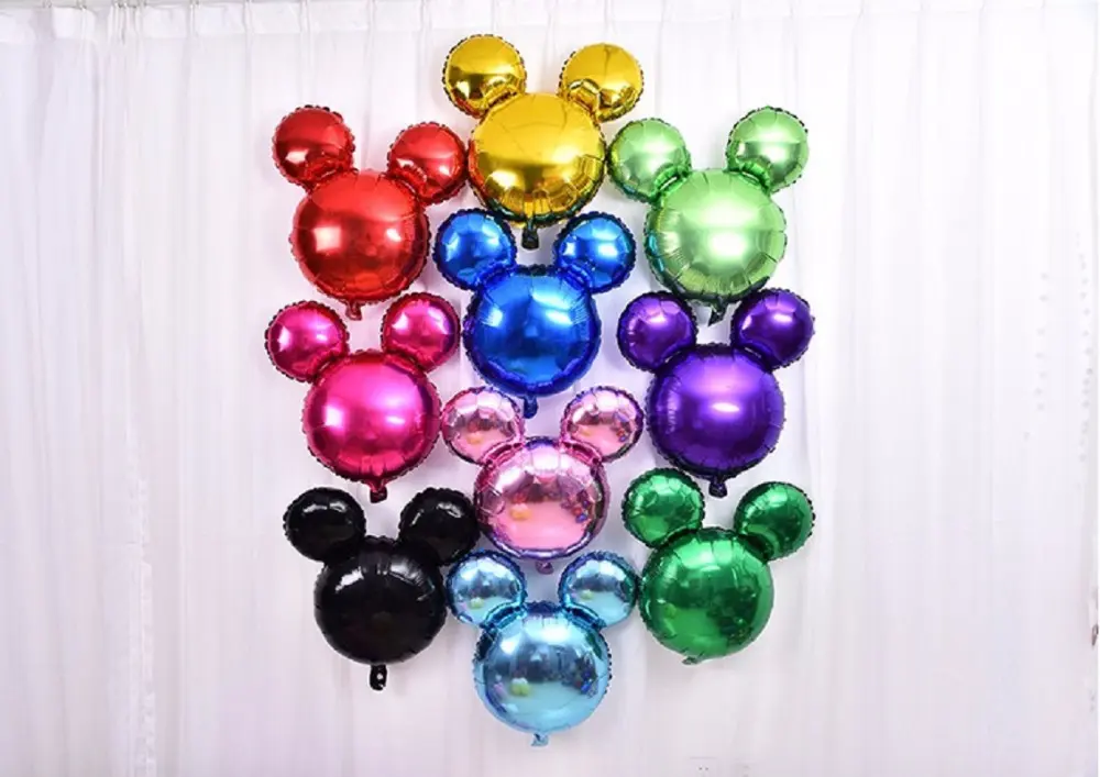 5pcs/lot 18inch Mickey Minnie head foil balloons cartoon Minnie mouse birthday party decor baby shower helium ballon lovely toys - Image 2