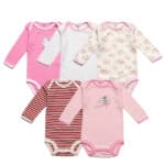 5pcs/lot Baby Bodysuits Original Infant Jumpsuits Autumn Overalls Cotton Coveralls Boy Girls Baby Clothing Set Cartoon Outerwear