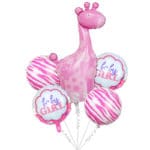 5pcs/lot pink blue Giraffe baby boy girl Foil helium Balloons set gifts baby shower birthday decorations inflatable toys Supplie - Image 2