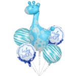 5pcs/lot pink blue Giraffe baby boy girl Foil helium Balloons set gifts baby shower birthday decorations inflatable toys Supplie