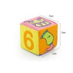 6PCS/Set Kids Early Learning Toy Digital/Fruit/Sport pattern Activity Cloth Book Newborn Soft Rattles Cube Baby Toys 0-12 Months - Image 2