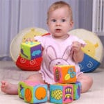 6PCS/Set Kids Early Learning Toy Digital/Fruit/Sport pattern Activity Cloth Book Newborn Soft Rattles Cube Baby Toys 0-12 Months