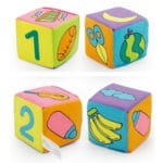 6PCS/Set Kids Early Learning Toy Digital/Fruit/Sport pattern Activity Cloth Book Newborn Soft Rattles Cube Baby Toys 0-12 Months - Image 3