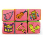 6PCS/Set Kids Early Learning Toy Digital/Fruit/Sport pattern Activity Cloth Book Newborn Soft Rattles Cube Baby Toys 0-12 Months - Image 5